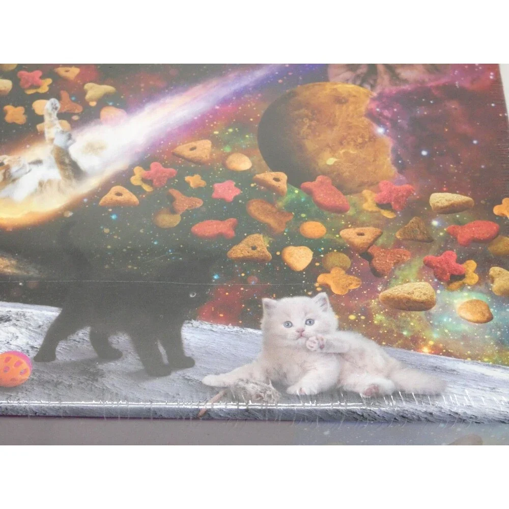 Genuine Fred Jigsaw Puzzle GALAXY CATS JENNIFER NORWOOD 1000 Piece Space Kitten